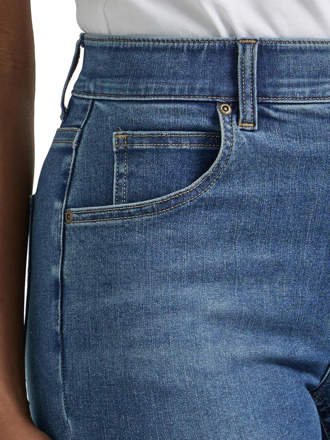 imageLee Womens Petite Ultra Lux Comfort with Flex Motion High Rise Skinny JeanBlue Format