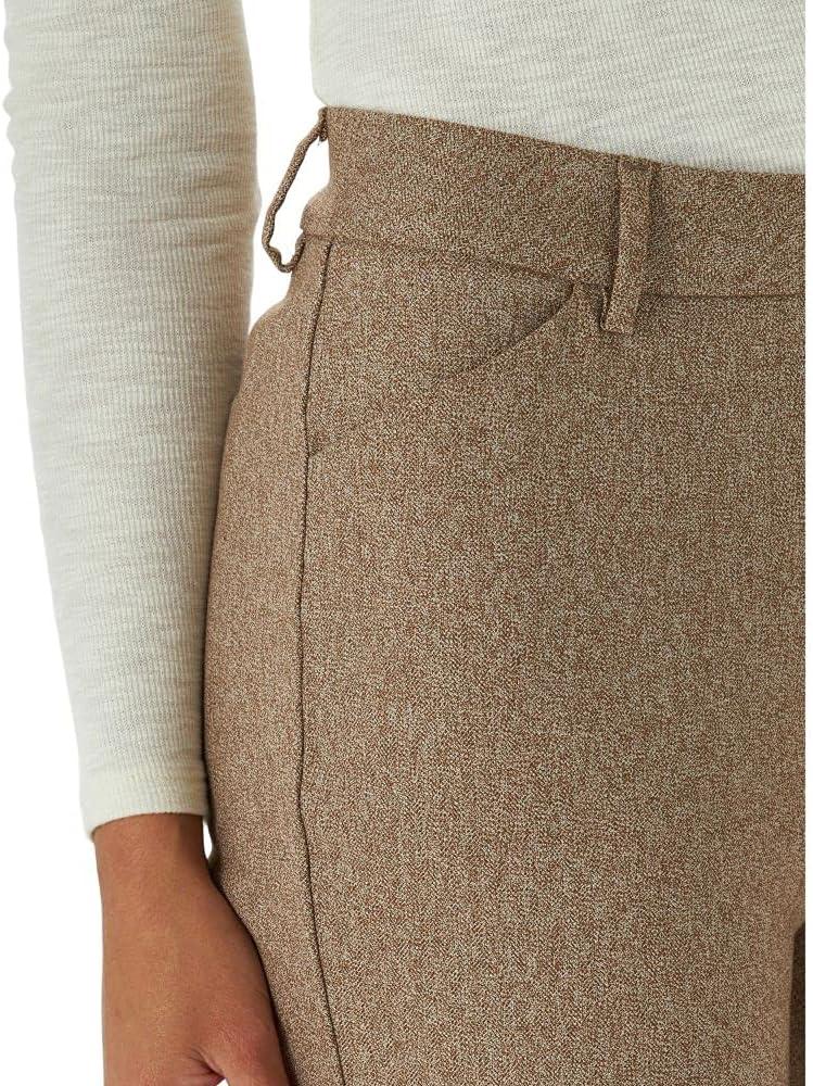 imageLee Womens Petite Wrinkle Free Relaxed Fit Straight Leg PantDark Earth