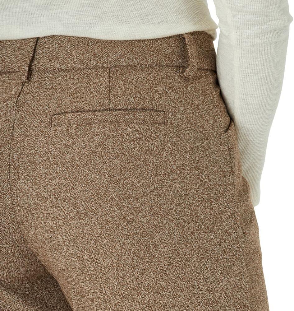 imageLee Womens Petite Wrinkle Free Relaxed Fit Straight Leg PantDark Earth