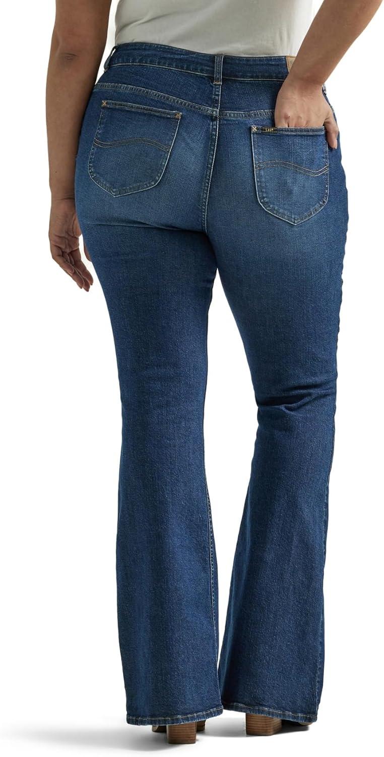 imageLee Womens Plus Size Legendary Mid Rise Flare JeanInner Strength