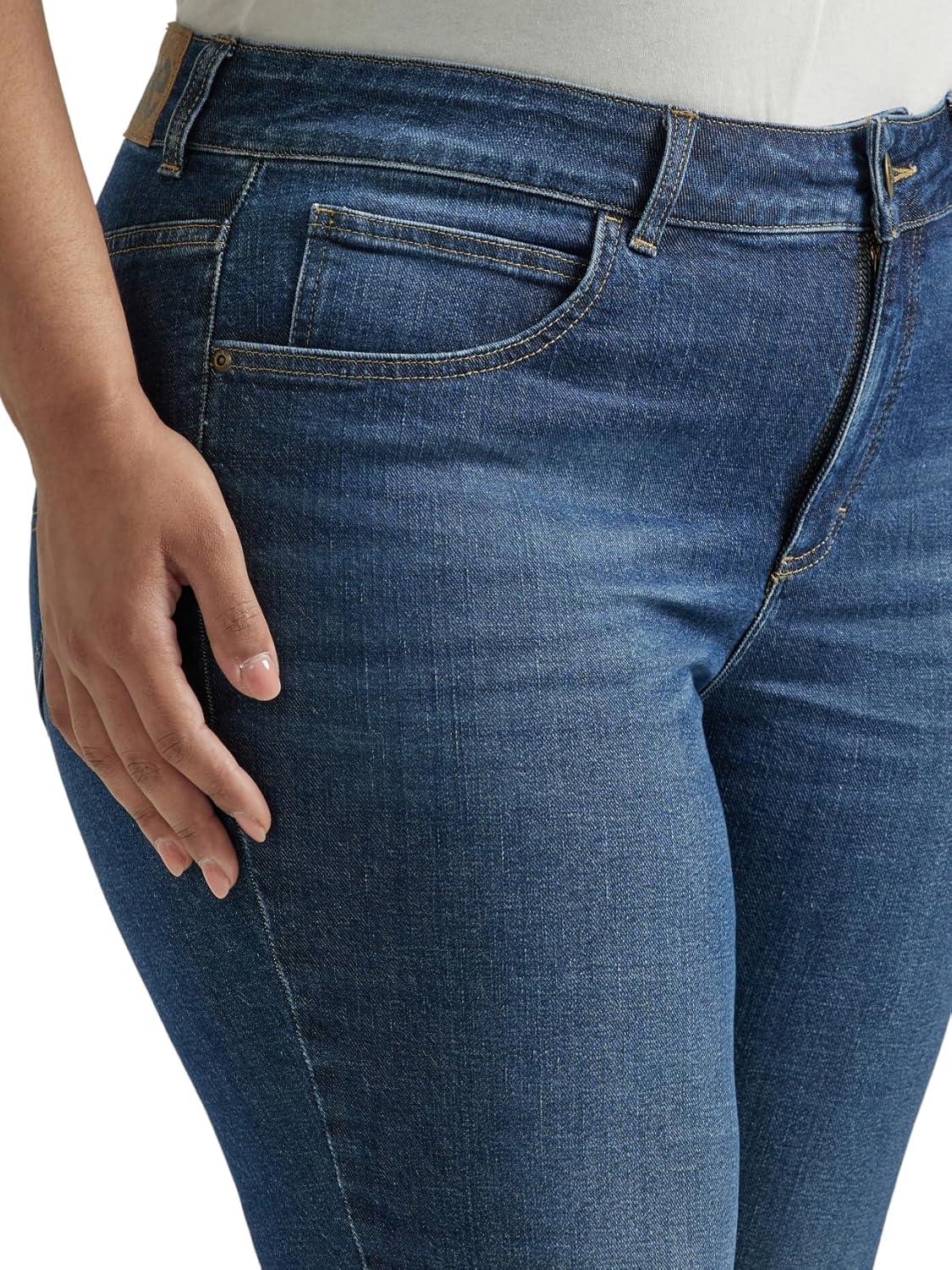 imageLee Womens Plus Size Legendary Mid Rise Flare JeanInner Strength