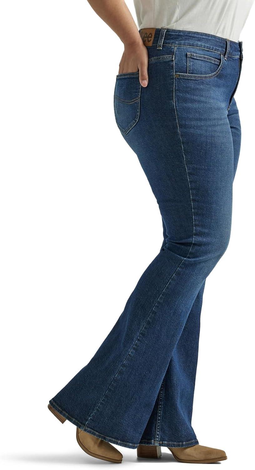 imageLee Womens Plus Size Legendary Mid Rise Flare JeanInner Strength