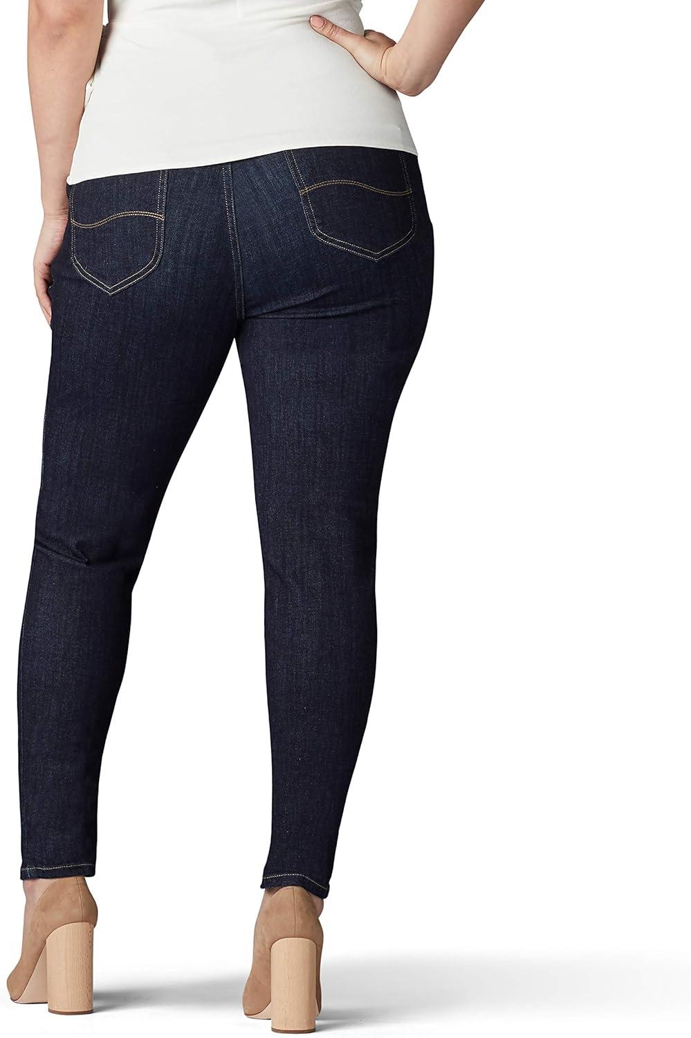imageLee Womens Plus Size Sculpting Slim Fit Skinny Leg Pull on JeanSlumber