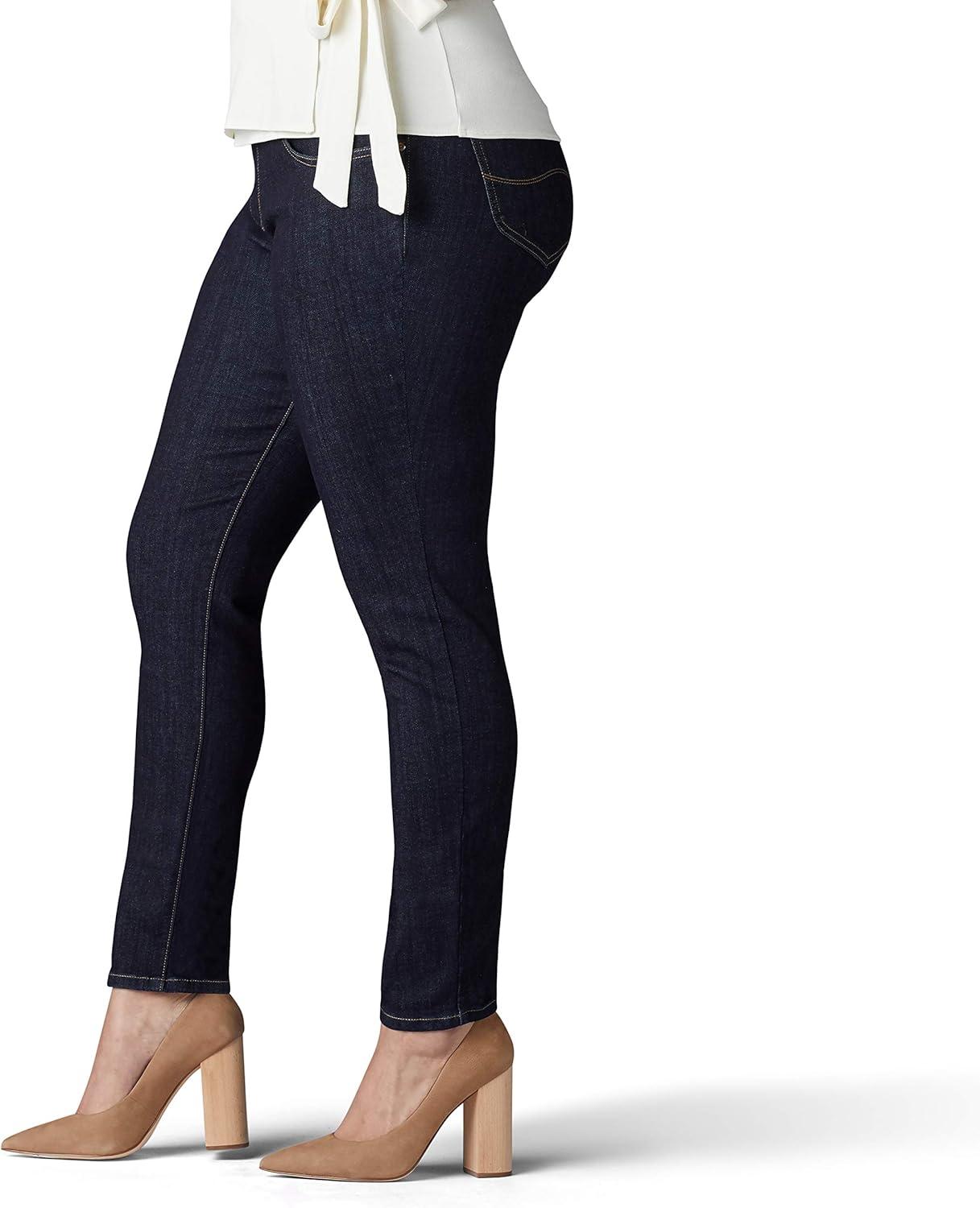 imageLee Womens Plus Size Sculpting Slim Fit Skinny Leg Pull on JeanSlumber