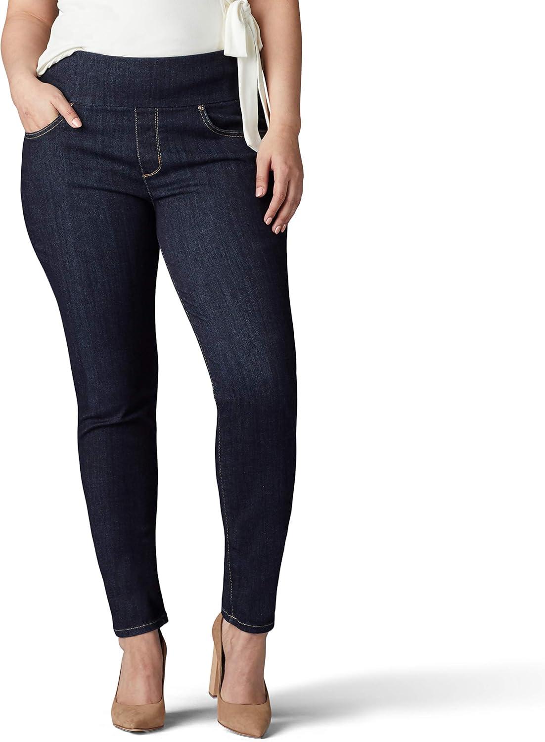 imageLee Womens Plus Size Sculpting Slim Fit Skinny Leg Pull on JeanSlumber