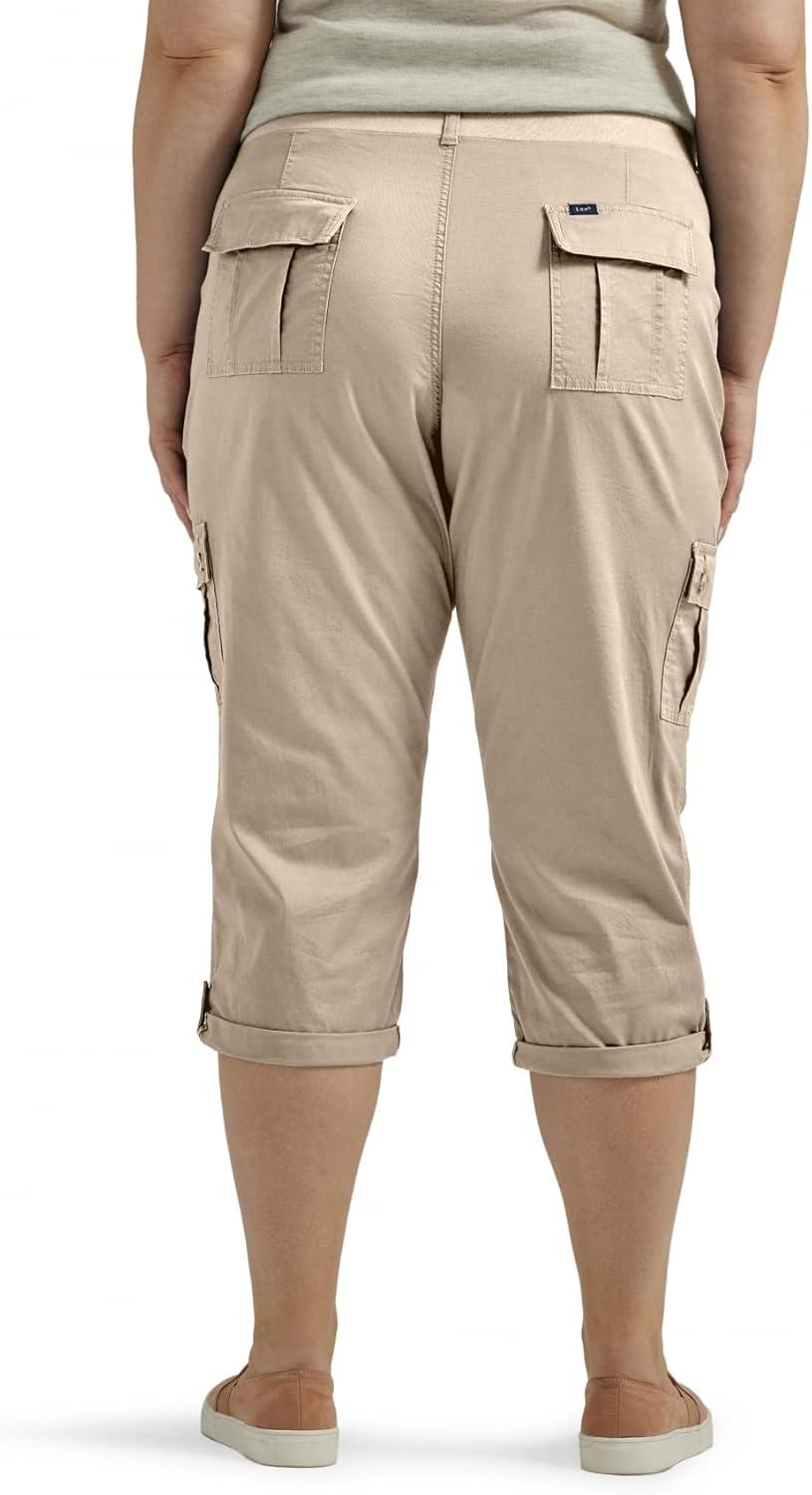 imageLee Womens Plus Size Ultra Lux Comfort with Flextogo Cargo Capri PantPioneer Beige