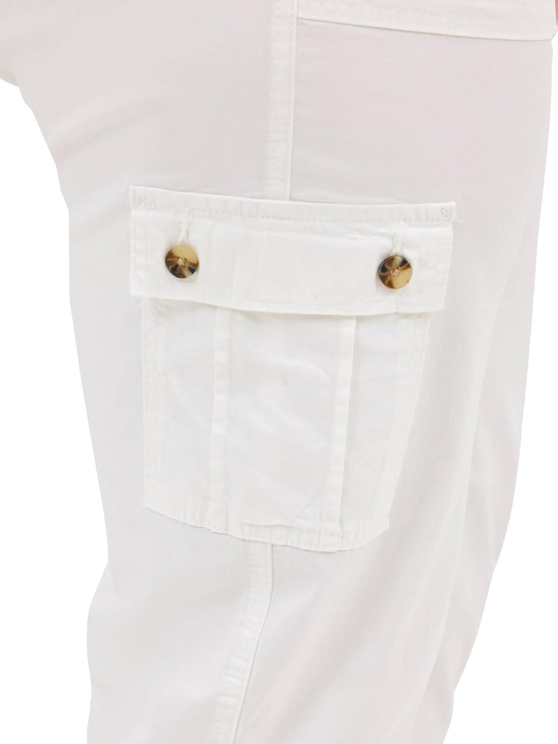 imageLee Womens Plus Size Ultra Lux Comfort with Flextogo Cargo Capri PantWhite