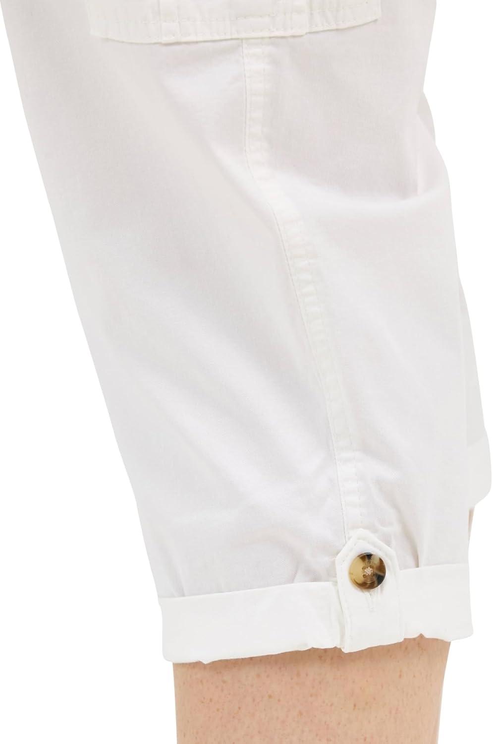 imageLee Womens Plus Size Ultra Lux Comfort with Flextogo Cargo Capri PantWhite