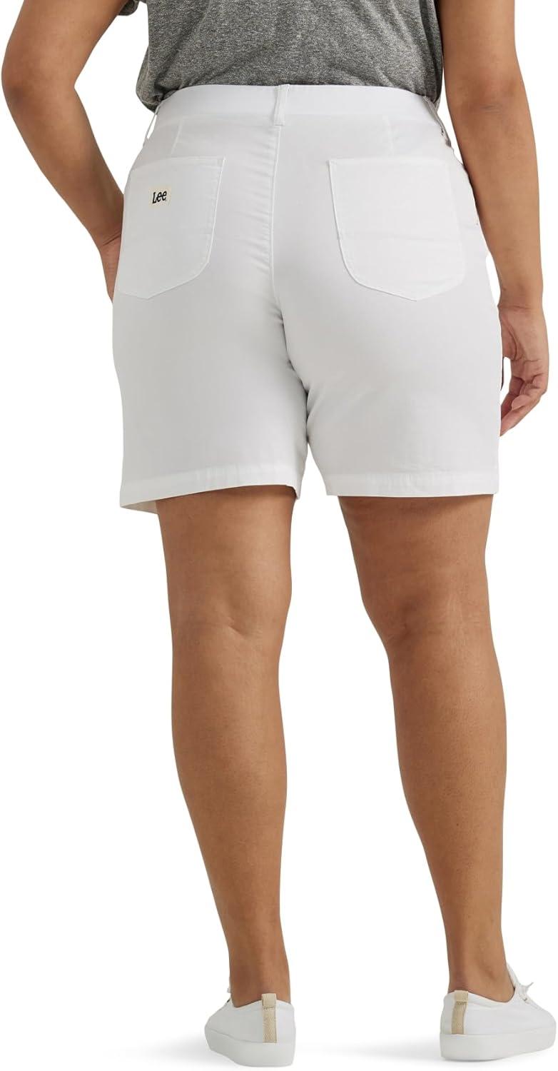 imageLee Womens Plus Size Ultra Lux Comfort with Flextogo Utility Bermuda ShortBright White