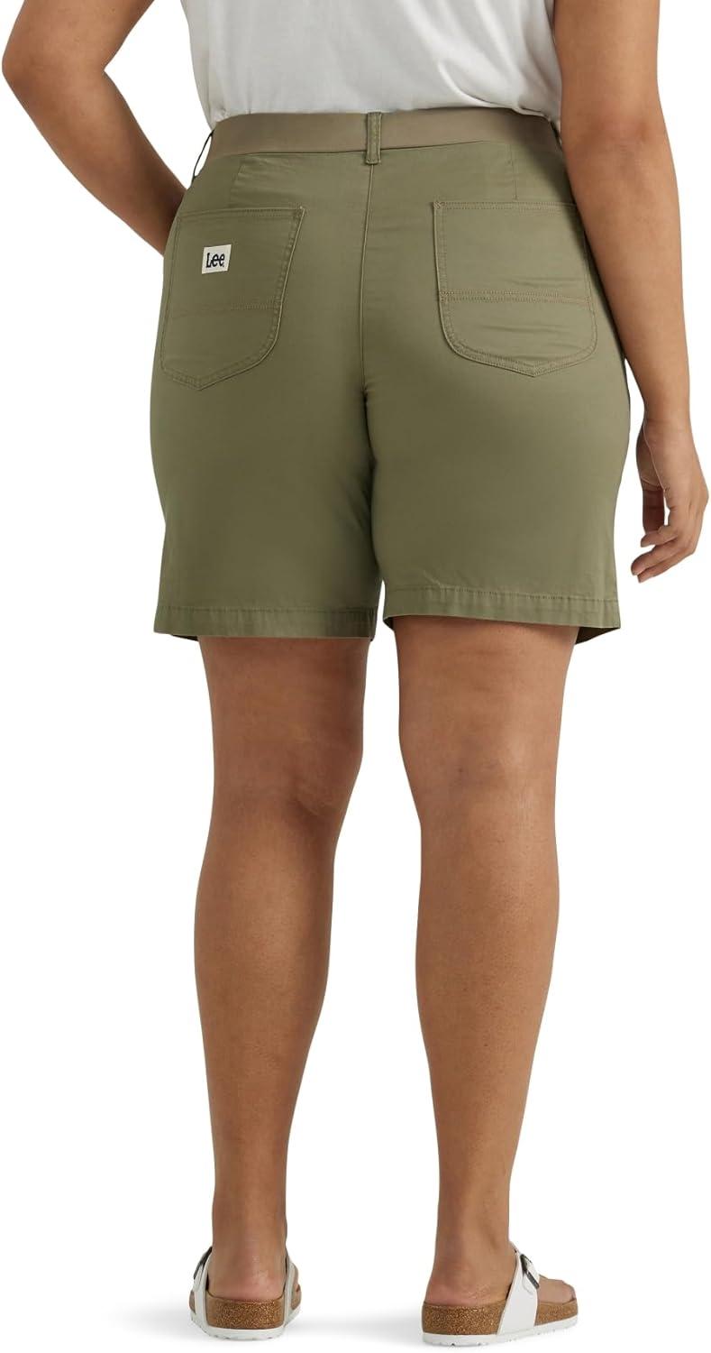 imageLee Womens Plus Size Ultra Lux Comfort with Flextogo Utility Bermuda ShortDeep Lichen Green