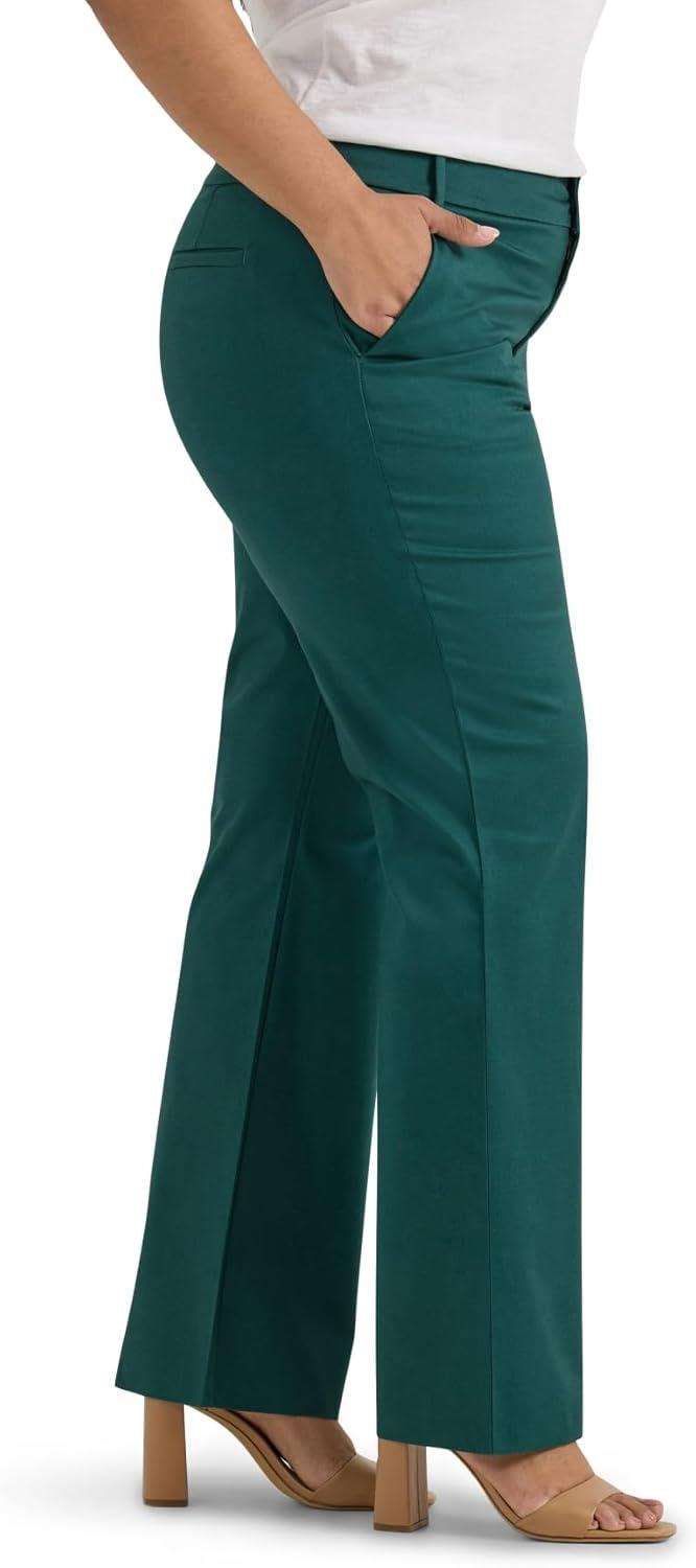 imageLee Womens Plus Size Wrinkle Free Mid Rise Bootcut PantAlgae