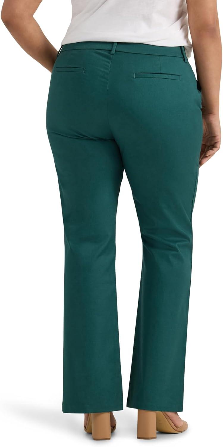 imageLee Womens Plus Size Wrinkle Free Mid Rise Bootcut PantAlgae