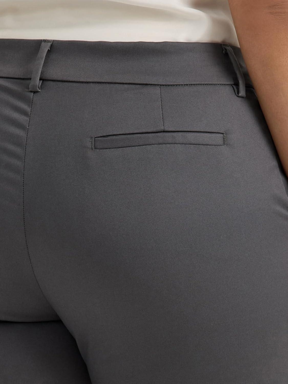 imageLee Womens Plus Size Wrinkle Free Mid Rise Bootcut PantStatic Gray