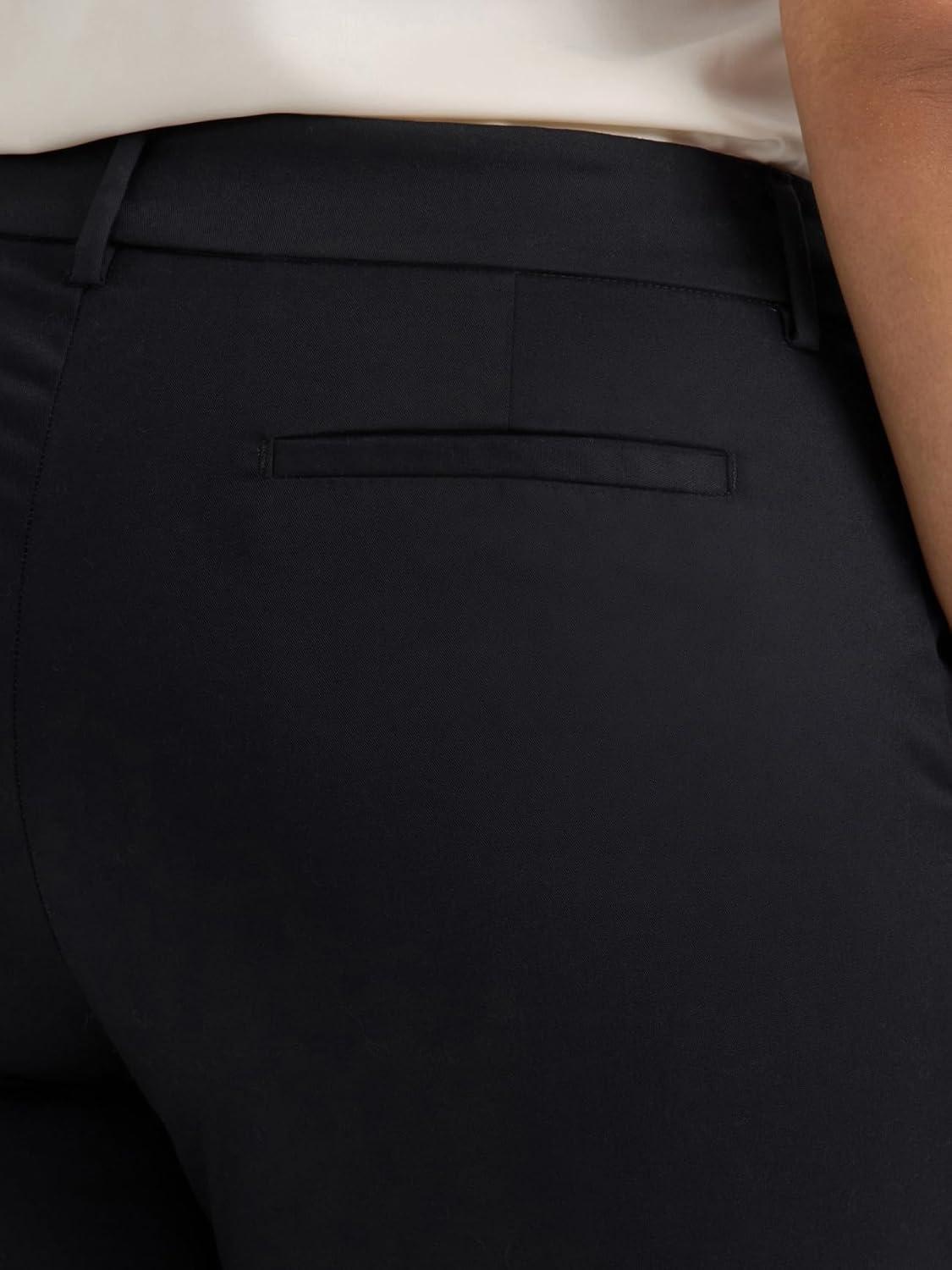 imageLee Womens Plus Size Wrinkle Free Mid Rise Bootcut PantUnionall Black