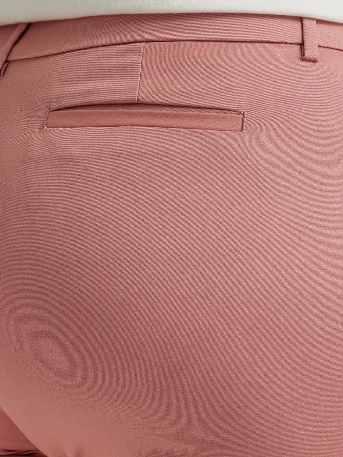 imageLee Womens Plus Size Wrinkle Free Relaxed Fit Straight Leg PantMallory  Med PinkRose