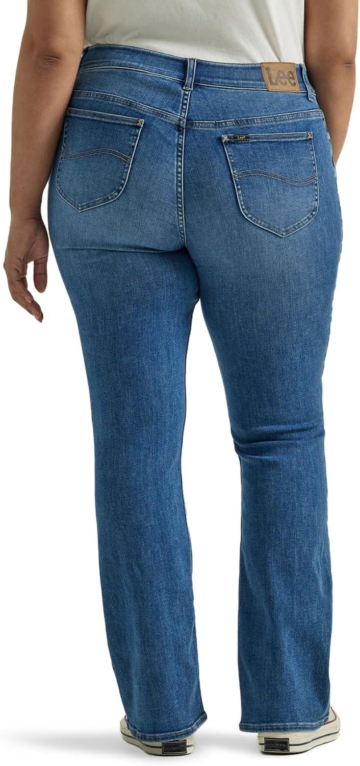 imageLee Womens PlusSize Flex Motion Regular Fit Bootcut JeanIndigo Facet