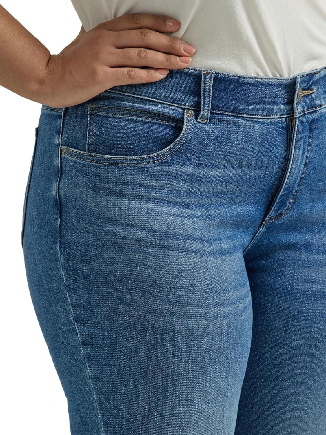 imageLee Womens PlusSize Flex Motion Regular Fit Bootcut JeanIndigo Facet