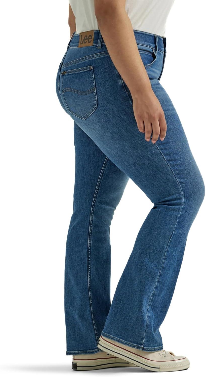 imageLee Womens PlusSize Flex Motion Regular Fit Bootcut JeanIndigo Facet