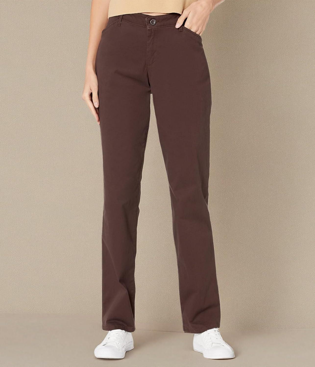 imageLee Womens Relaxed Fit All Day Straight Leg PantBrown