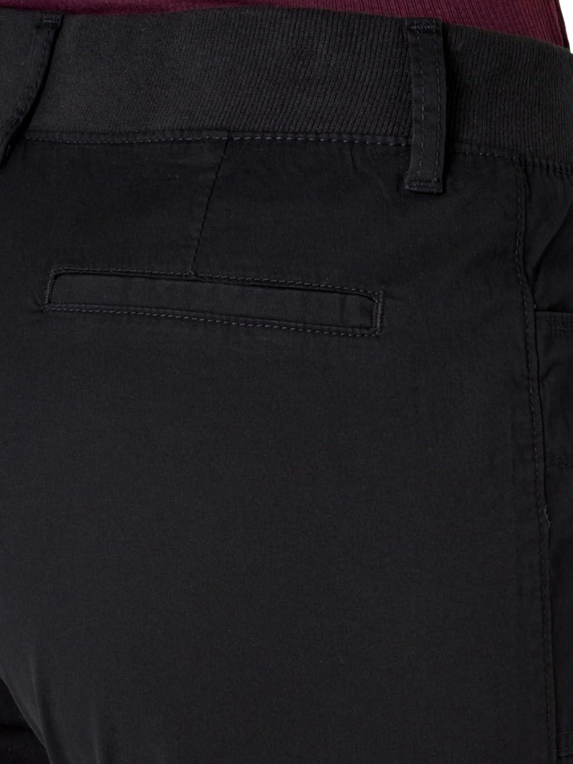 imageLee Womens Relaxed Fit Austyn Knit Waist Cargo Capri PantBlack