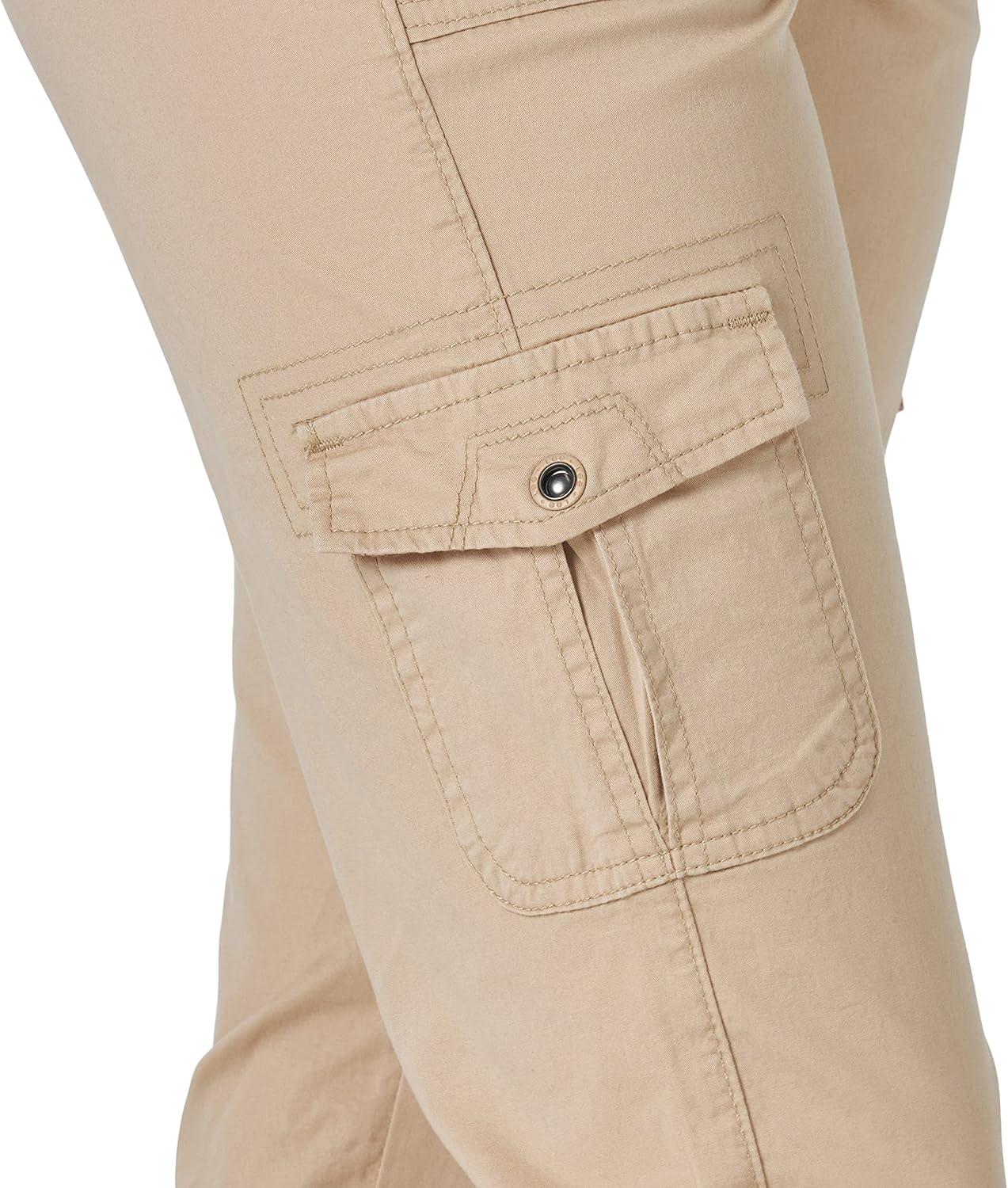 imageLee Womens Relaxed Fit Austyn Knit Waist Cargo Capri PantCaf