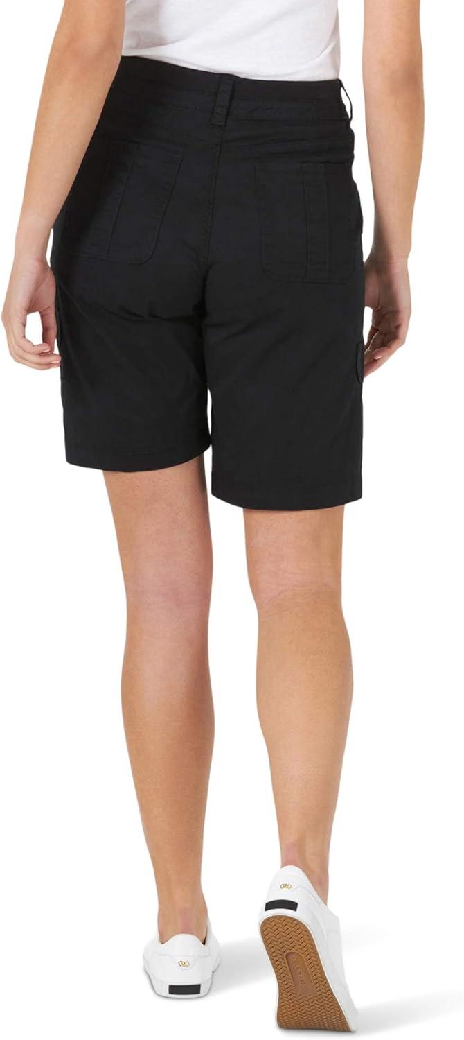 imageLee Womens Relaxed Fit Avey Knit Waist Cargo Bermuda ShortBlack