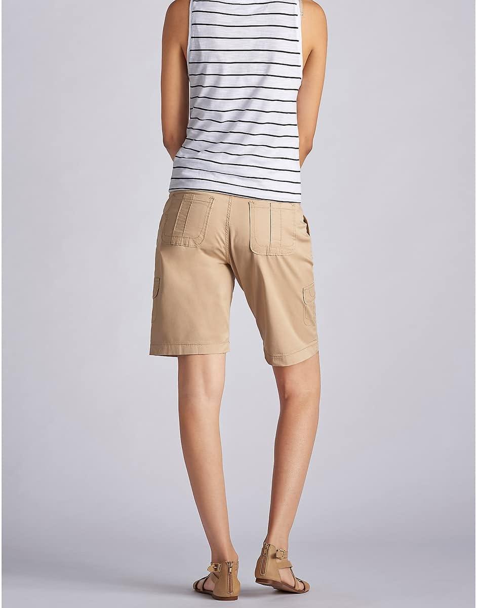 imageLee Womens Relaxed Fit Avey Knit Waist Cargo Bermuda ShortCaf
