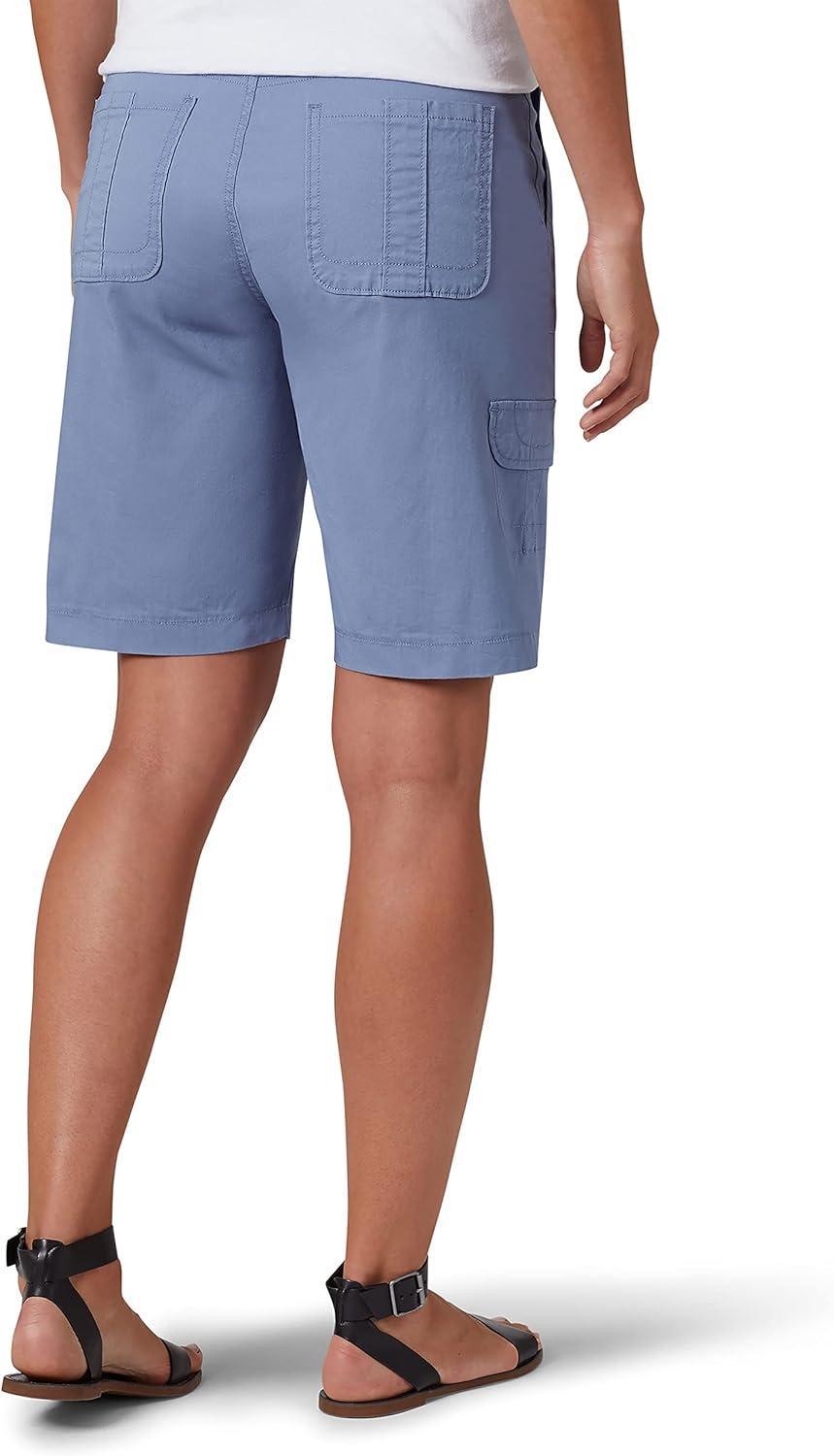imageLee Womens Relaxed Fit Avey Knit Waist Cargo Bermuda ShortCornflower
