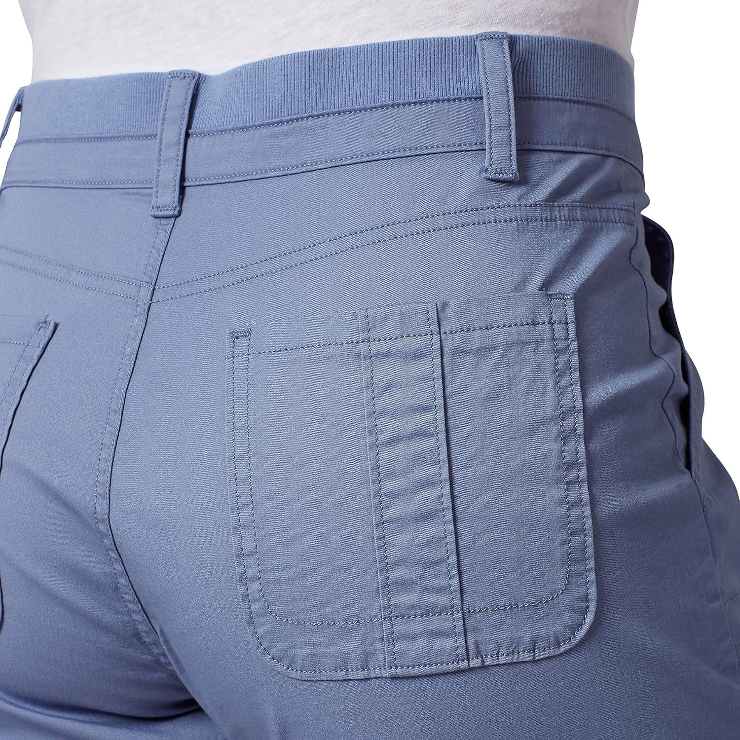 imageLee Womens Relaxed Fit Avey Knit Waist Cargo Bermuda ShortCornflower