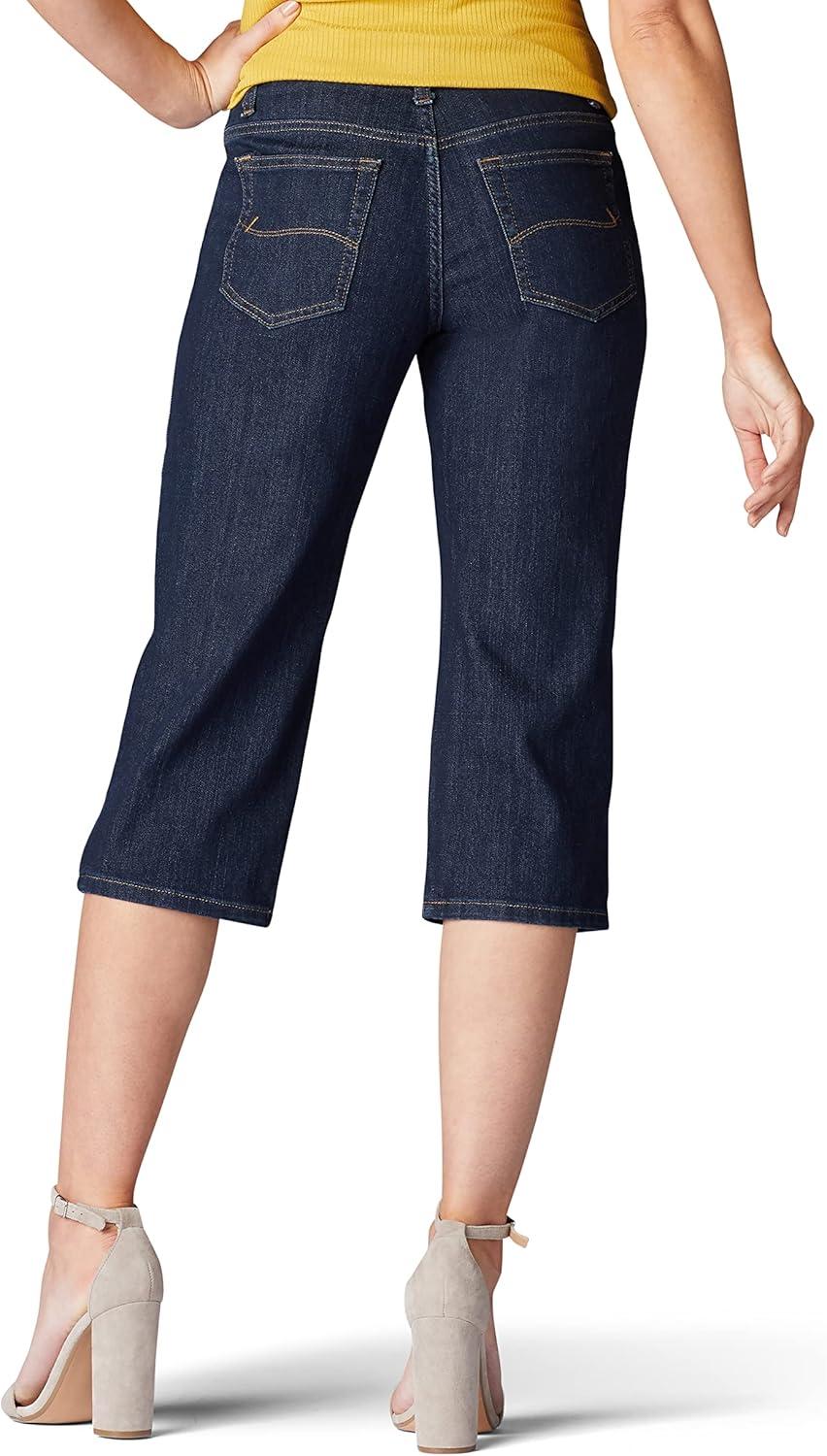 imageLee Womens Relaxed Fit Capri JeanLagoon