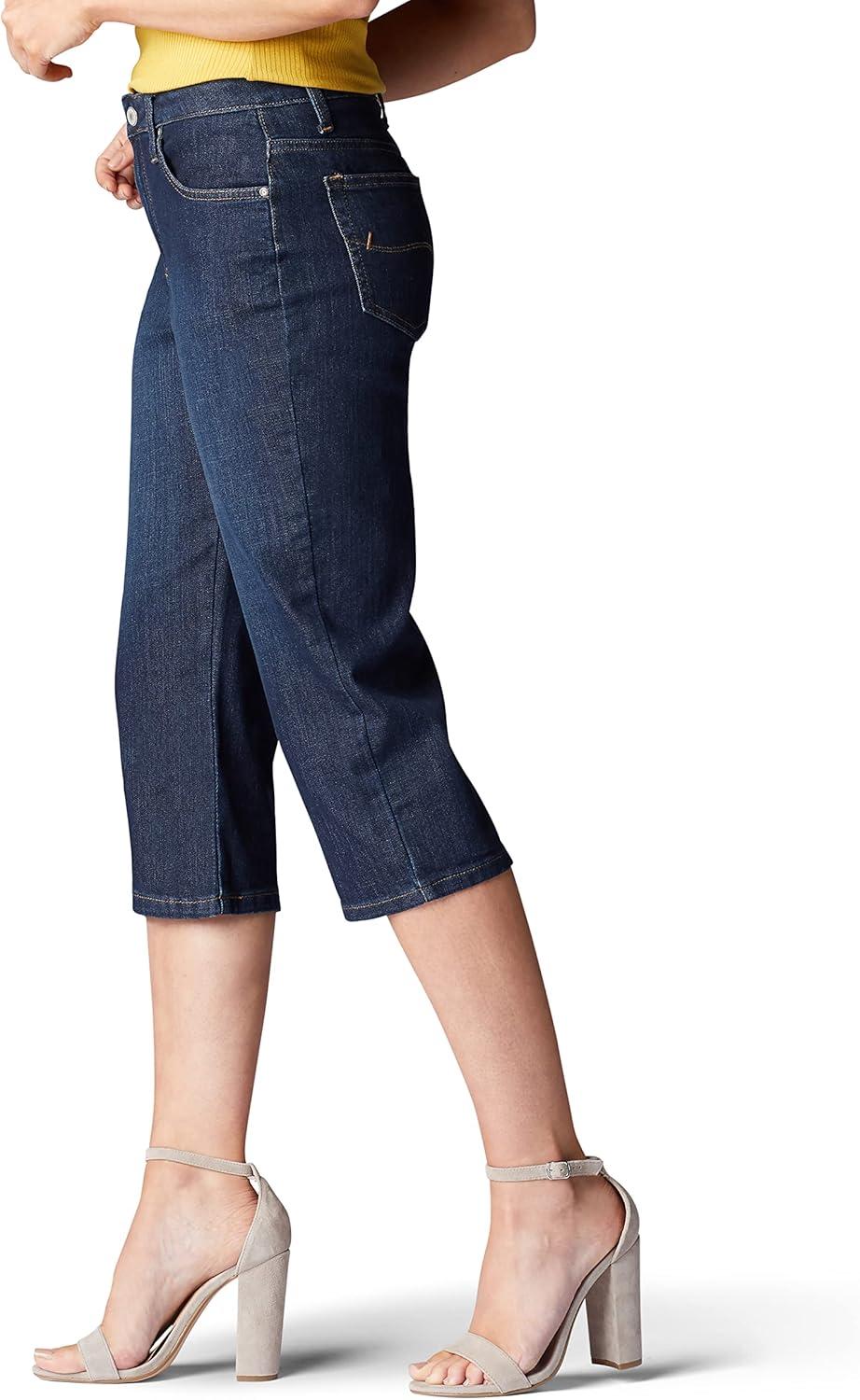 imageLee Womens Relaxed Fit Capri JeanLagoon