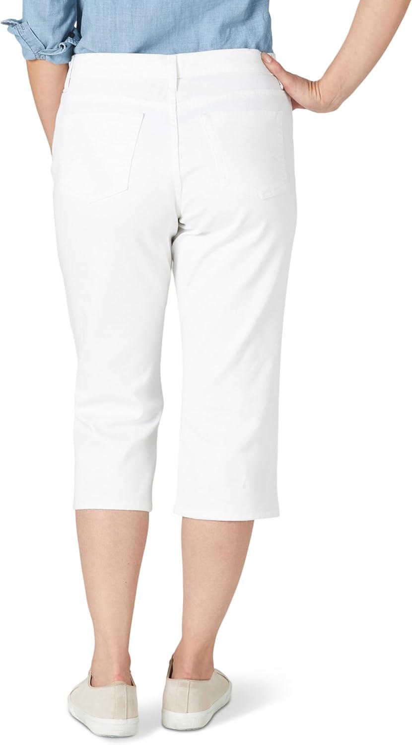 imageLee Womens Relaxed Fit Capri JeanWhite
