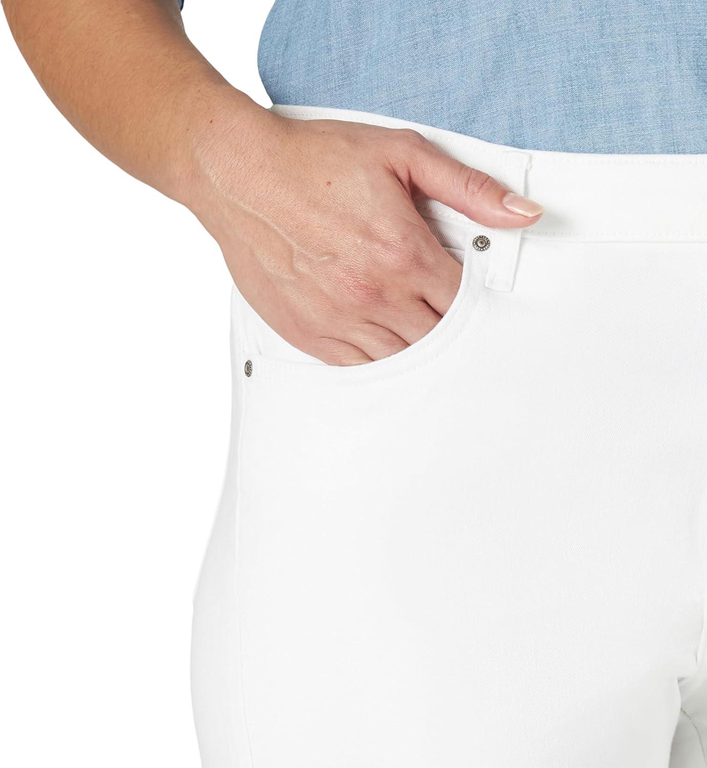 imageLee Womens Relaxed Fit Capri JeanWhite