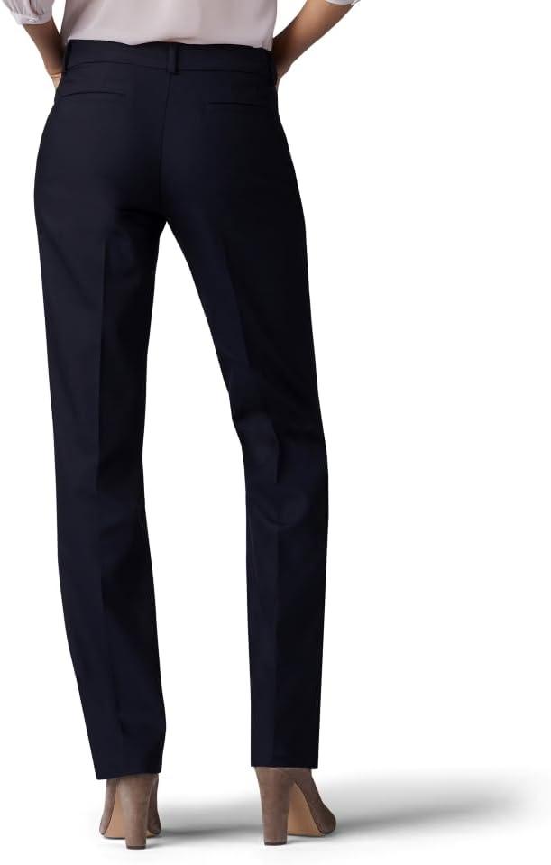 imageLee Womens Secretly Shapes Regular Fit Straight Leg PantBlack