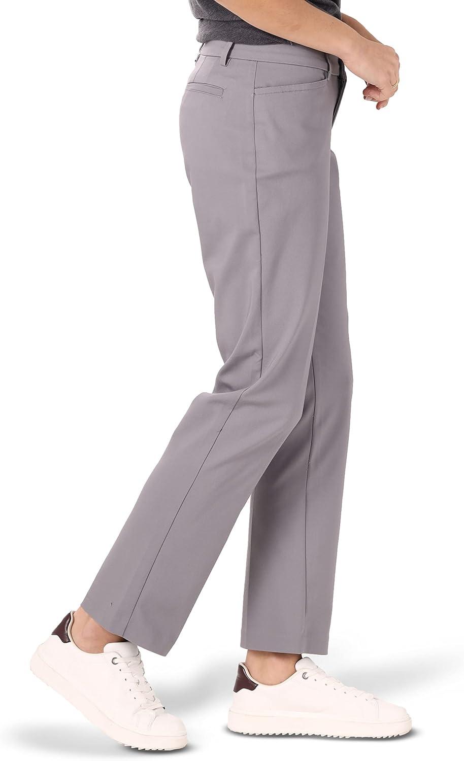 imageLee Womens Secretly Shapes Regular Fit Straight Leg PantBoulder Gray
