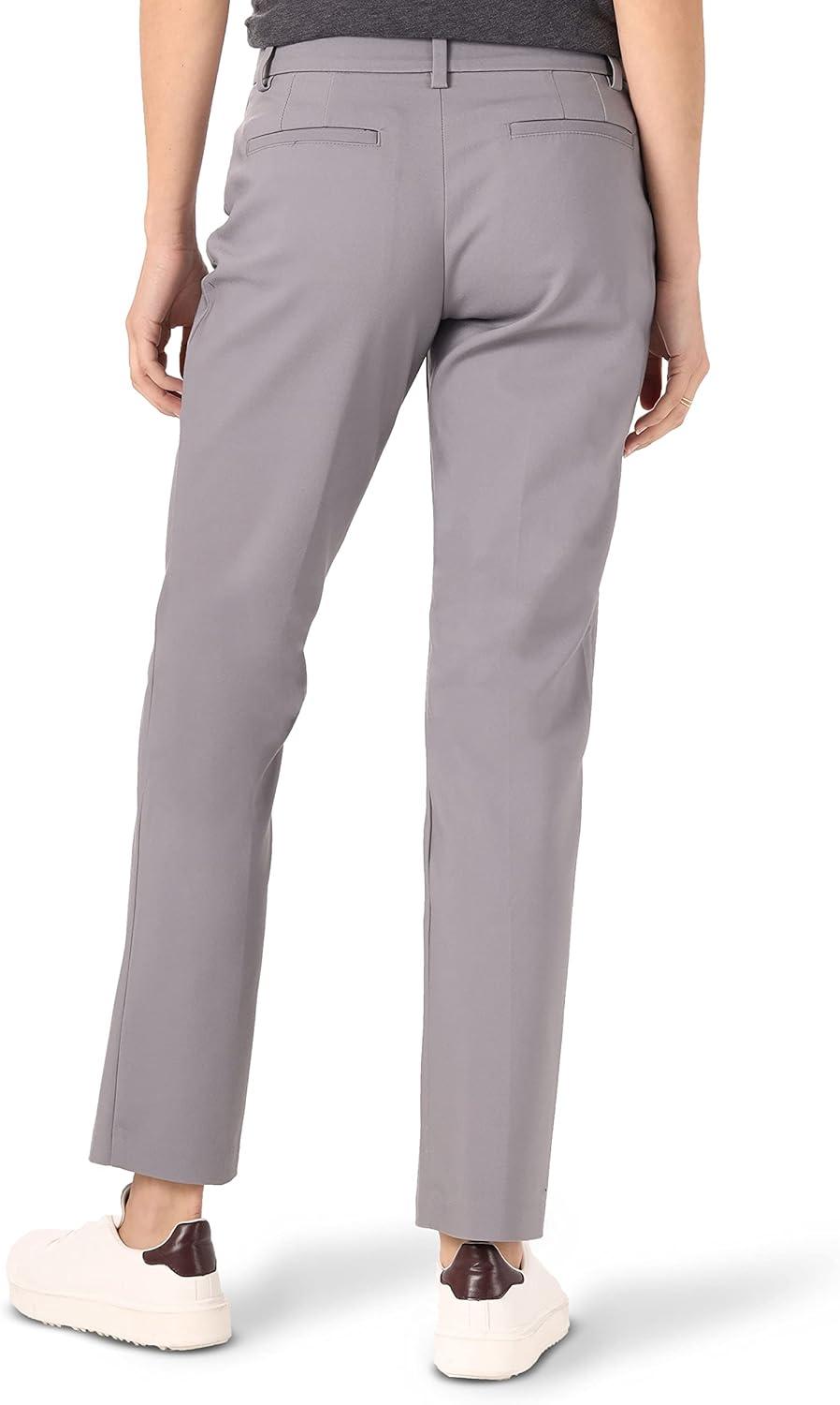 imageLee Womens Secretly Shapes Regular Fit Straight Leg PantBoulder Gray