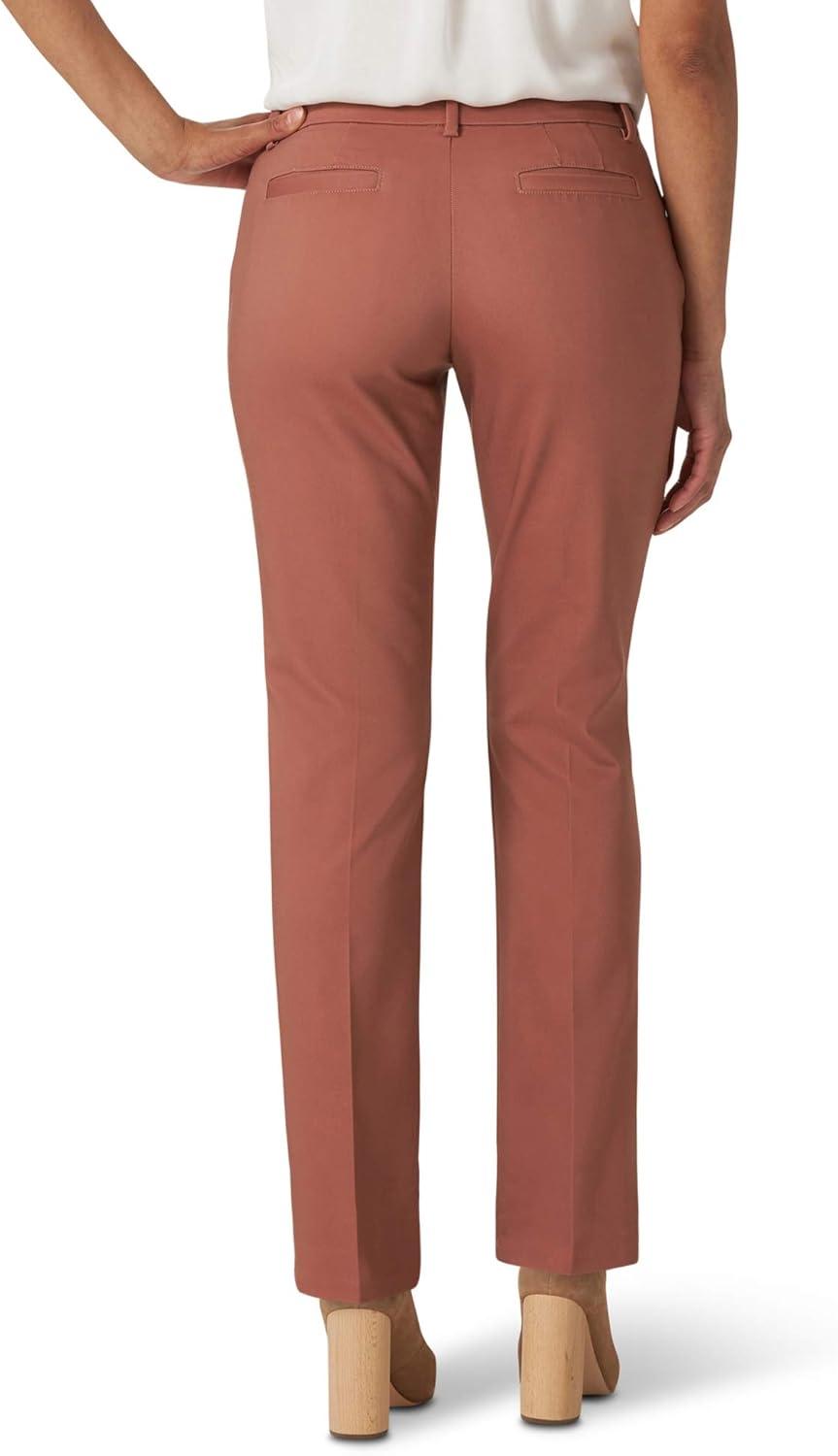 imageLee Womens Secretly Shapes Regular Fit Straight Leg PantCognac