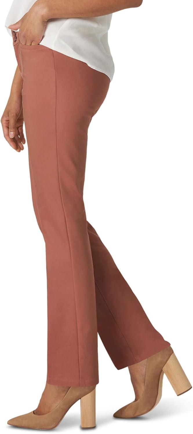 imageLee Womens Secretly Shapes Regular Fit Straight Leg PantCognac
