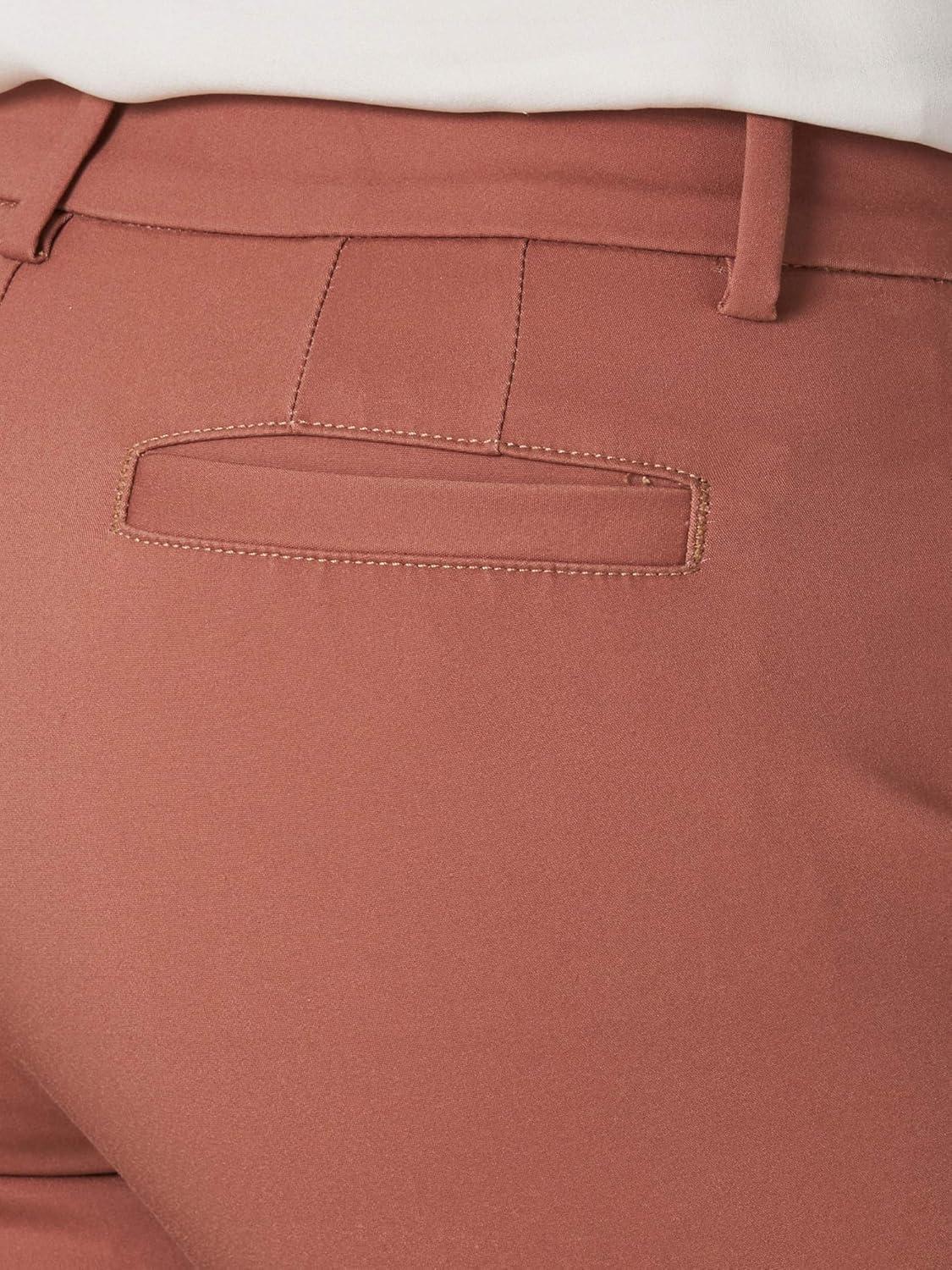 imageLee Womens Secretly Shapes Regular Fit Straight Leg PantCognac