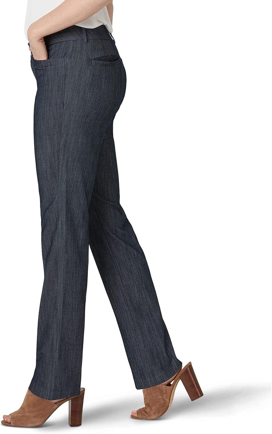 imageLee Womens Secretly Shapes Regular Fit Straight Leg PantNocturnal