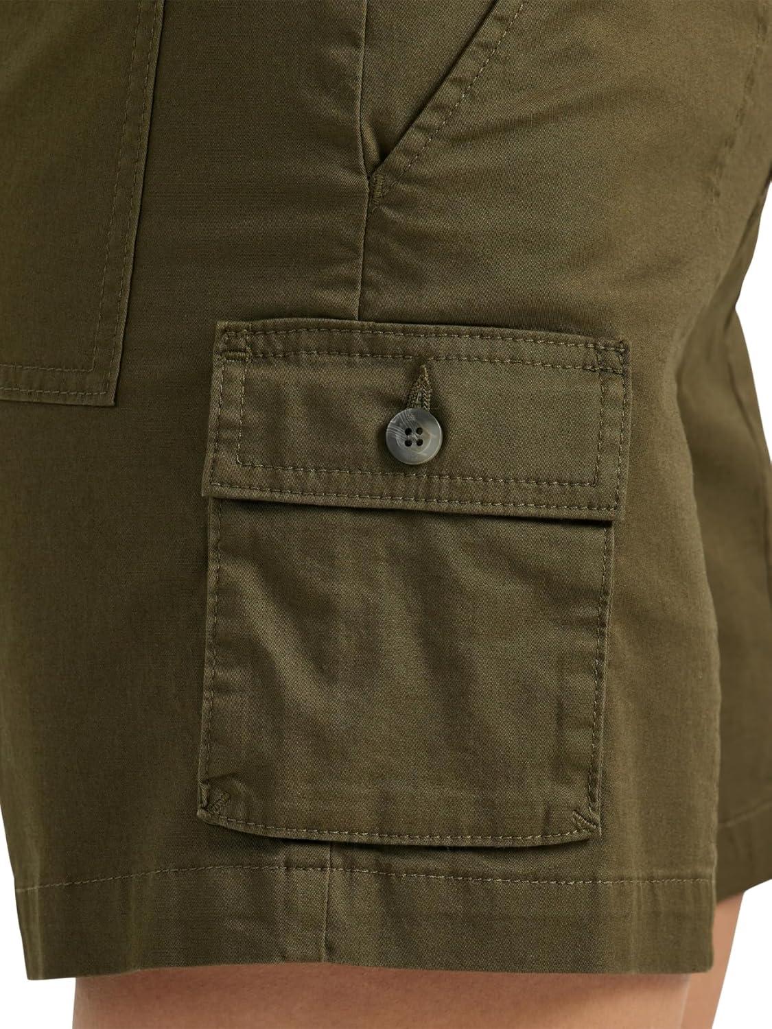 imageLee Womens Ultra Lux Comfort with FlexToGo Cargo ShortOlive Night