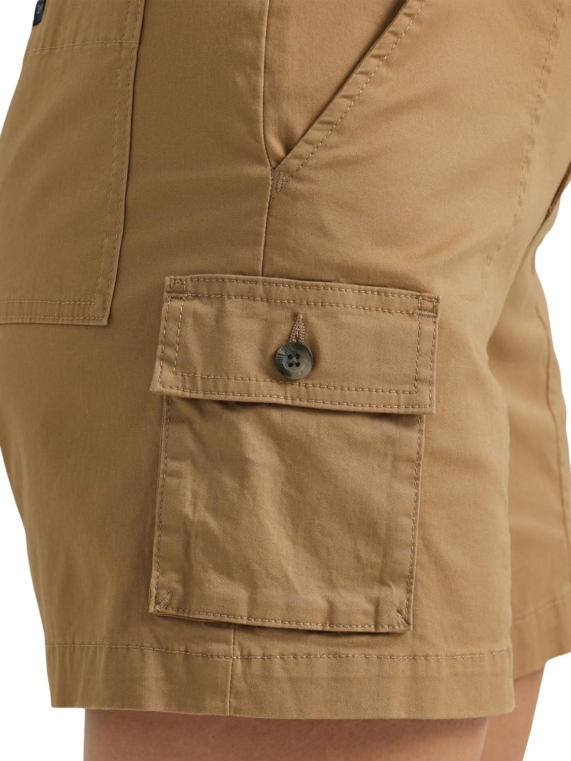 imageLee Womens Ultra Lux Comfort with FlexToGo Cargo ShortSettler Tan