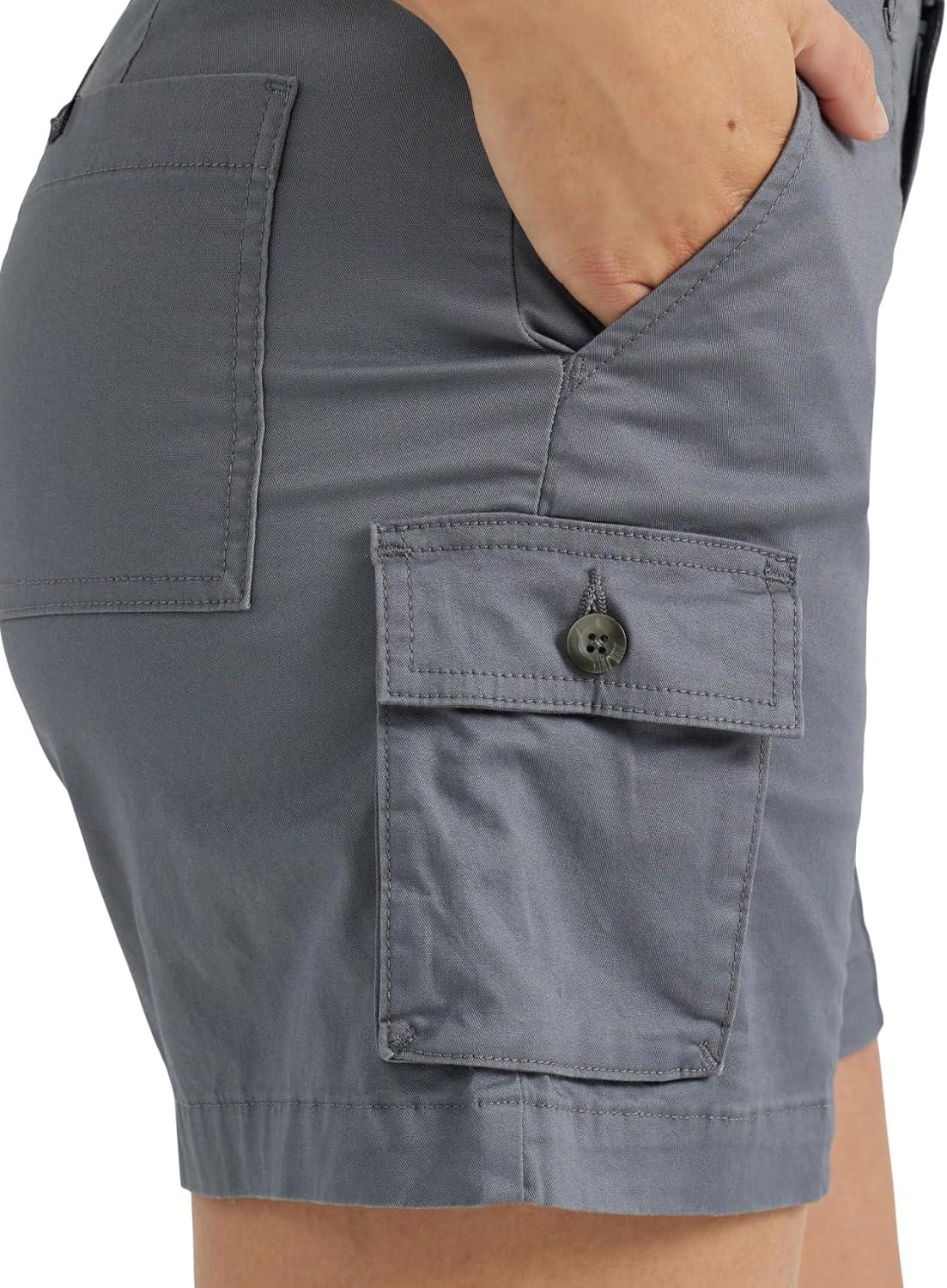 imageLee Womens Ultra Lux Comfort with FlexToGo Cargo ShortTech Gray