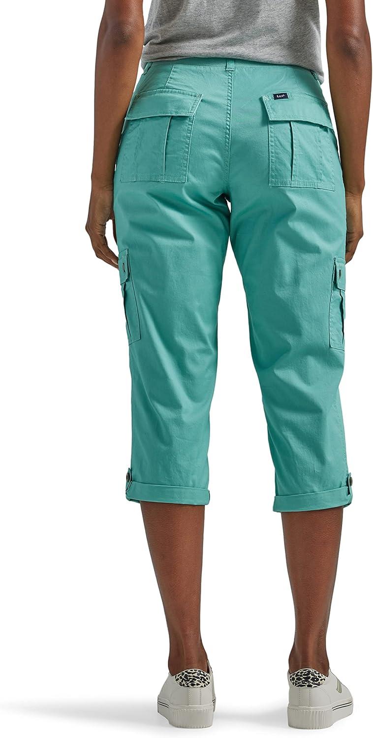 imageLee Womens Ultra Lux Comfort with Flextogo Cargo Capri PantDusty Jade