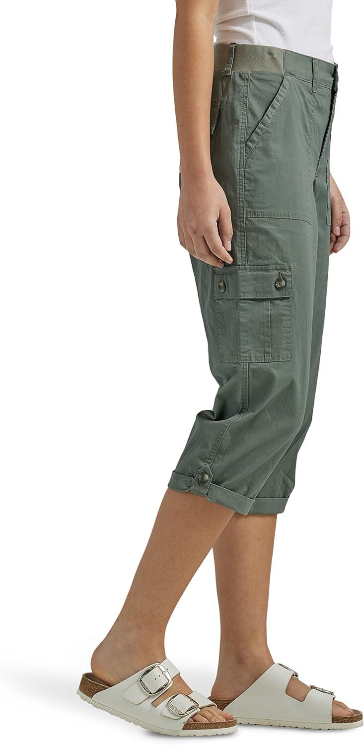 imageLee Womens Ultra Lux Comfort with Flextogo Cargo Capri PantFort Green