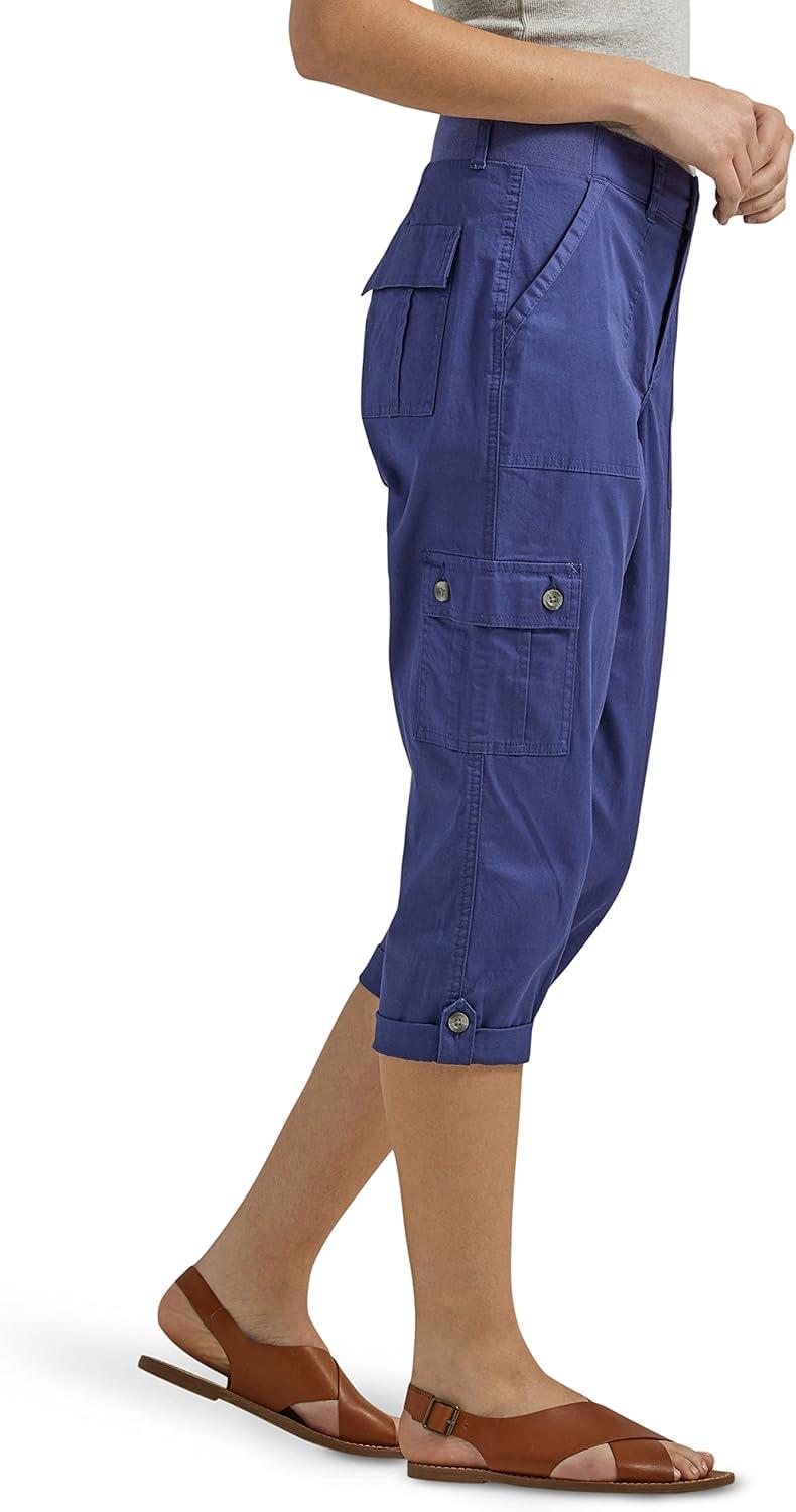 imageLee Womens Ultra Lux Comfort with Flextogo Cargo Capri PantMedieval Blue