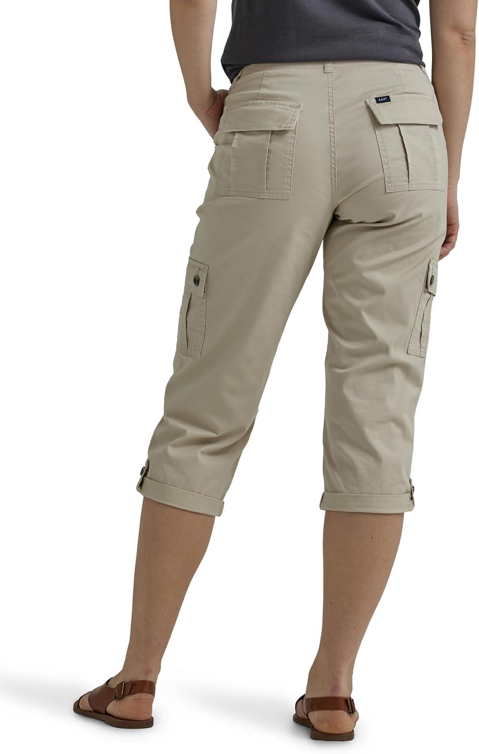 imageLee Womens Ultra Lux Comfort with Flextogo Cargo Capri PantPioneer Beige