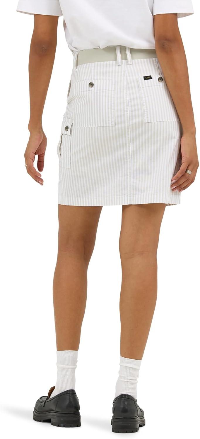 imageLee Womens Ultra Lux Comfort with Flextogo Cargo SkortObsidian Gray Stripe