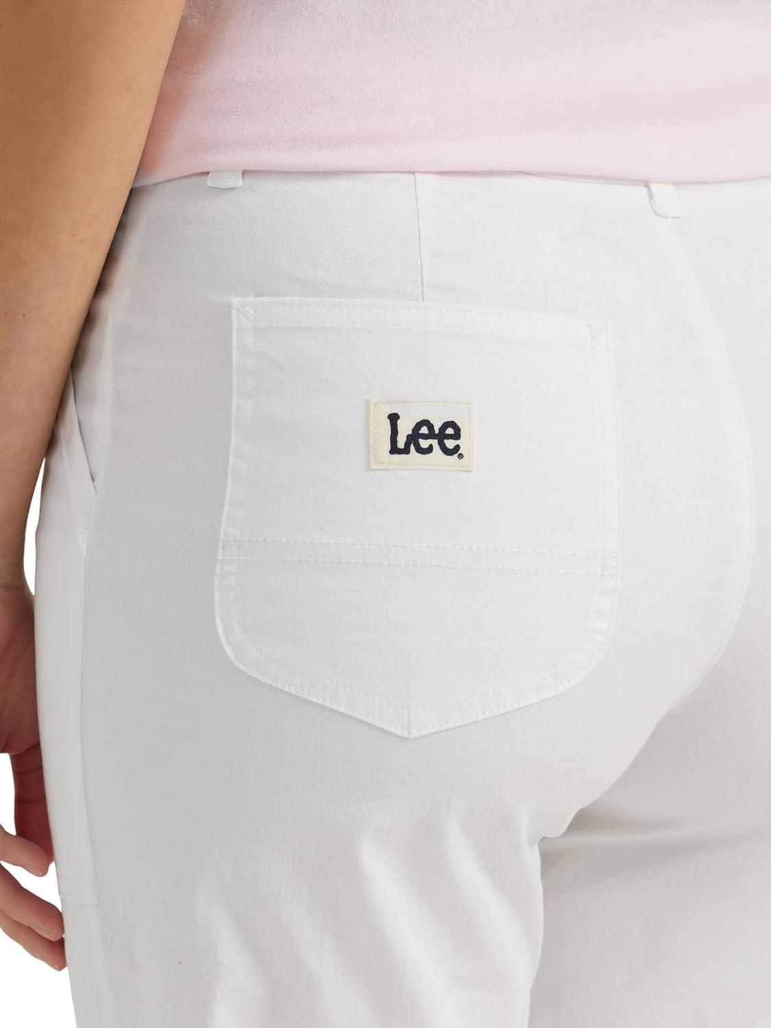 imageLee Womens Ultra Lux Comfort with Flextogo Utility Skimmer Capri PantBright White