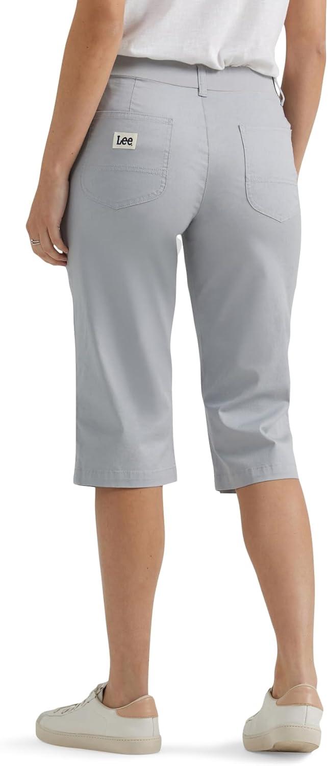 imageLee Womens Ultra Lux Comfort with Flextogo Utility Skimmer Capri PantMaterial Gray